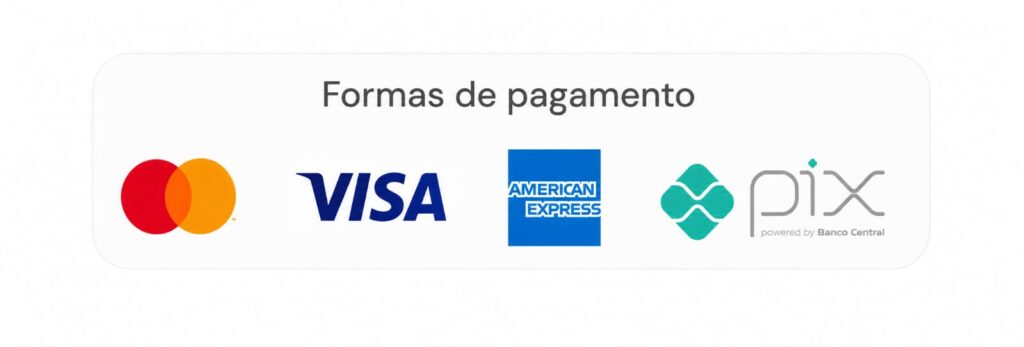 FORMAS DE PAGAMENTO